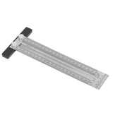 Woodworking Marking T Rulers Positioning Scribing Ruler Gauge Carpenter Measuring Mark Ruler 200mm - Side View