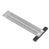 Woodworking Marking T Rulers Positioning Scribing Ruler Gauge Carpenter Measuring Mark Ruler 200mm - Top-Down View