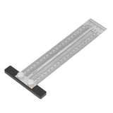 Woodworking Marking T Rulers Positioning Scribing Ruler Gauge Carpenter Measuring Mark Ruler 200mm - Rear View