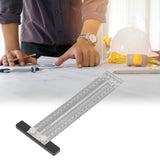 Woodworking Marking T Rulers Positioning Scribing Ruler Gauge Carpenter Measuring Mark Ruler 200mm - Extra Image