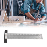 Woodworking Marking T Rulers Positioning Scribing Ruler Gauge Carpenter Measuring Mark Ruler 200mm - Extra Image