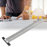 Woodworking Marking T Rulers Positioning Scribing Ruler Gauge Carpenter Measuring Mark Ruler 400mm