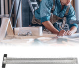 Woodworking Marking T Rulers Positioning Scribing Ruler Gauge Carpenter Measuring Mark Ruler 400mm - Extra Image