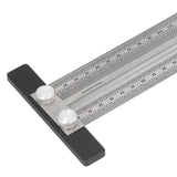 Woodworking Marking T Rulers Positioning Scribing Ruler Gauge Carpenter Measuring Mark Ruler 400mm - Extra Image