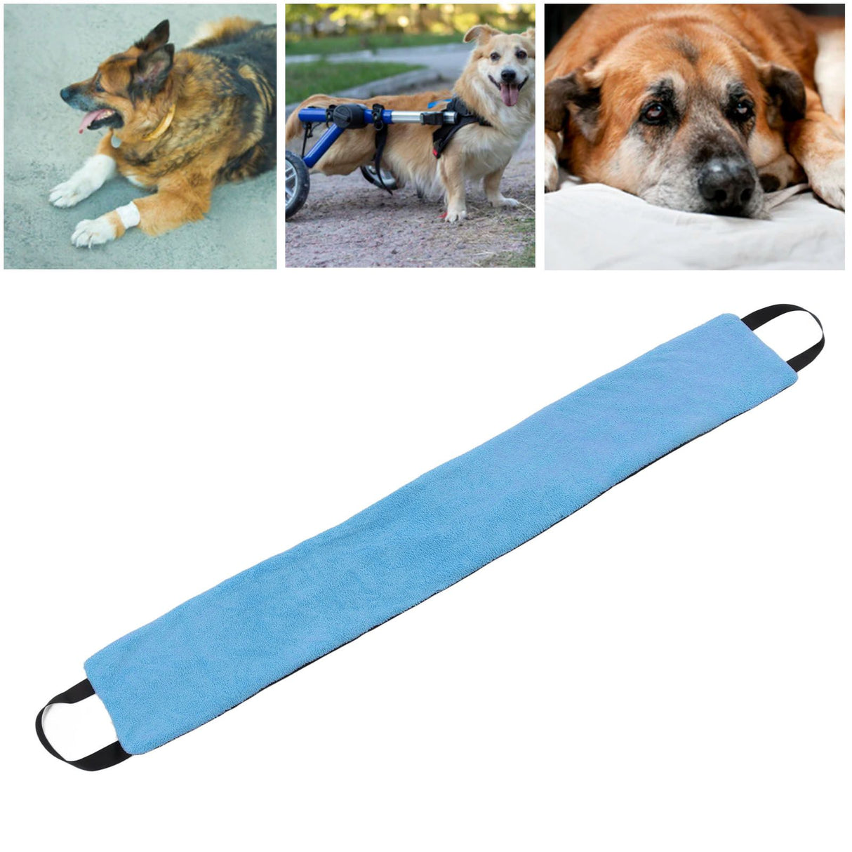 Dog Sling Oxford Cloth Simple Effective Pet Lift Sling Harness Pet Assist Belt for Dogs Hind Leg Support Blue