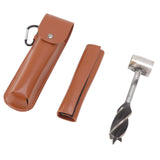 Outdoor Survival Multitool Stainless Steel Hole Drilling Punching Tool with Storage Bag Brown