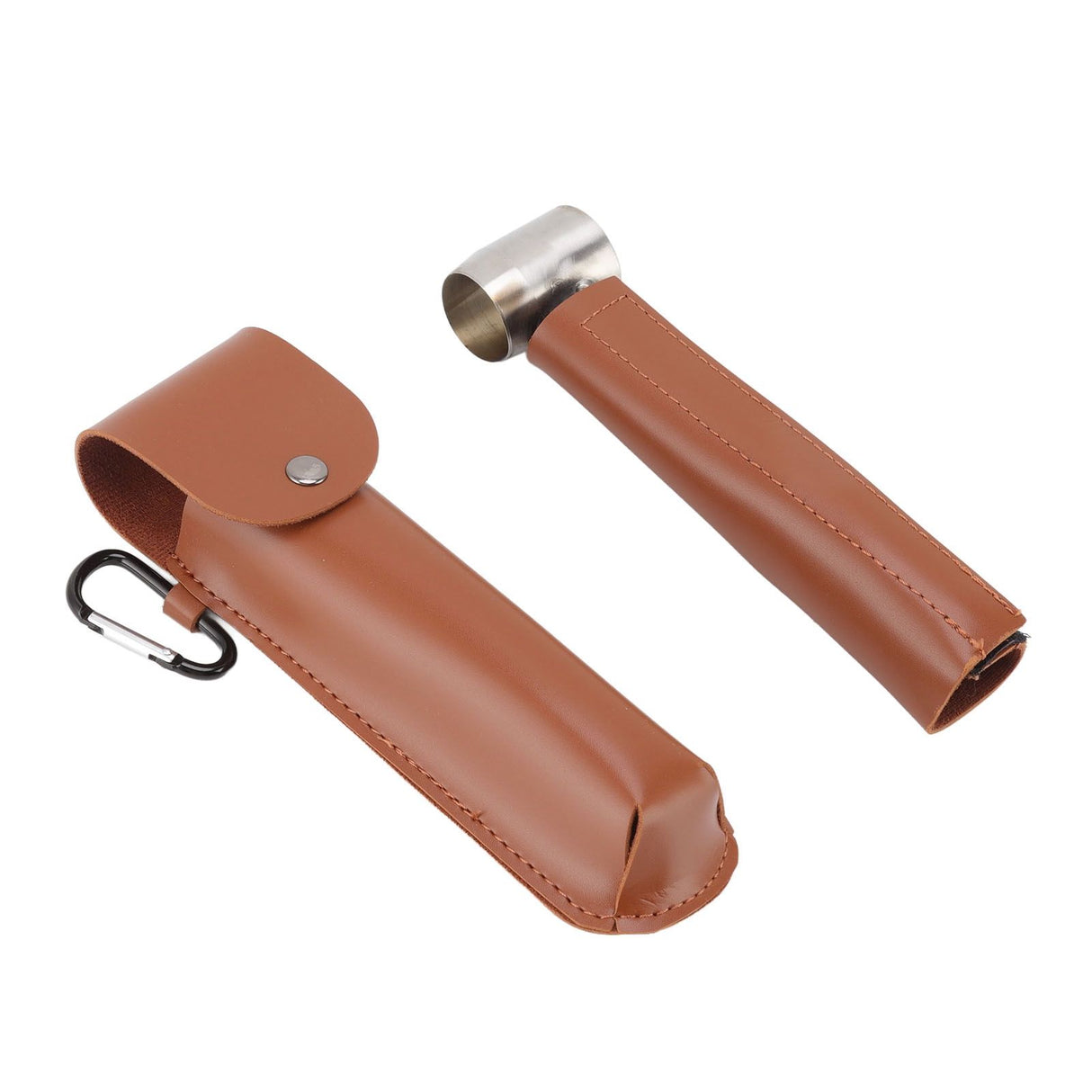 Outdoor Survival Multitool Stainless Steel Hole Drilling Punching Tool with Storage Bag Brown