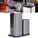 Stainless Steel Knife Holder Universal Kitchen Knife Organizer for Multiple Kitchen Knives and Scissors