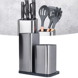 Stainless Steel Knife Holder Universal Kitchen Knife Organizer for Multiple Kitchen Knives and Scissors