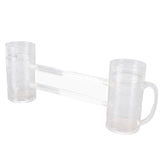 Beer Mug Anti Drop Crystal Lead Free Drinking Glasses with Handle for Bar KTV Freezer