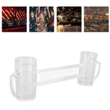 Beer Mug Anti Drop Crystal Lead Free Drinking Glasses with Handle for Bar KTV Freezer