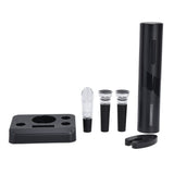 Electric Wine Opener Foil Cutter Aerator Pourer Wine Stopper Set with Storage Base for Home Bar Restaurant