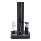 Electric Wine Opener Foil Cutter Aerator Pourer Wine Stopper Set with Storage Base for Home Bar Restaurant - Extra Image