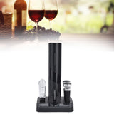 Electric Wine Opener Foil Cutter Aerator Pourer Wine Stopper Set with Storage Base for Home Bar Restaurant - Extra Image