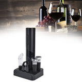 Electric Wine Opener Foil Cutter Aerator Pourer Wine Stopper Set with Storage Base for Home Bar Restaurant