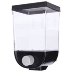 Square Dry Food Dispenser Wall Mounted Grain Storage Container Laundry Bead Cereal Dispenser for Kitchen1L