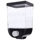 Square Dry Food Dispenser Wall Mounted Grain Storage Container Laundry Bead Cereal Dispenser for Kitchen1L - Side View