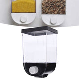 Square Dry Food Dispenser Wall Mounted Grain Storage Container Laundry Bead Cereal Dispenser for Kitchen1L