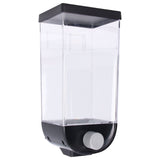 Square Dry Food Dispenser Wall Mounted Grain Storage Container Laundry Bead Cereal Dispenser for Kitchen1.5L