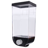 Square Dry Food Dispenser Wall Mounted Grain Storage Container Laundry Bead Cereal Dispenser for Kitchen1.5L