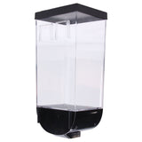 Square Dry Food Dispenser Wall Mounted Grain Storage Container Laundry Bead Cereal Dispenser for Kitchen1.5L - 45-Degree Angle