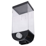 Square Dry Food Dispenser Wall Mounted Grain Storage Container Laundry Bead Cereal Dispenser for Kitchen1.5L - Low Angle