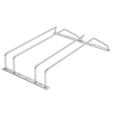 Stainless Steel Double Row Wine Glass Stemware Rack Hanging Stemware Holder Under CabinetS - Front View