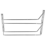 Stainless Steel Double Row Wine Glass Stemware Rack Hanging Stemware Holder Under CabinetS