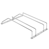 Stainless Steel Double Row Wine Glass Stemware Rack Hanging Stemware Holder Under CabinetS - Rear View