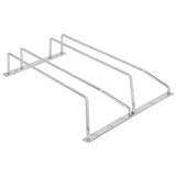 Stainless Steel Double Row Wine Glass Stemware Rack Hanging Stemware Holder Under CabinetS - Low Angle