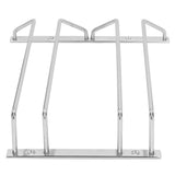 Stainless Steel Double Row Wine Glass Stemware Rack Hanging Stemware Holder Under CabinetS - Extra Image