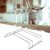 Stainless Steel Double Row Wine Glass Stemware Rack Hanging Stemware Holder Under CabinetS