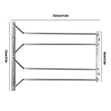 Stainless Steel Double Row Wine Glass Stemware Rack Hanging Stemware Holder Under CabinetS - Extra Image
