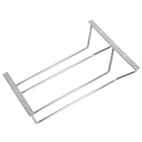 Stainless Steel Double Row Wine Glass Stemware Rack Hanging Stemware Holder Under CabinetS