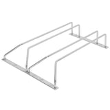 Stainless Steel Double Row Wine Glass Stemware Rack Hanging Stemware Holder Under CabinetS - Extra Image