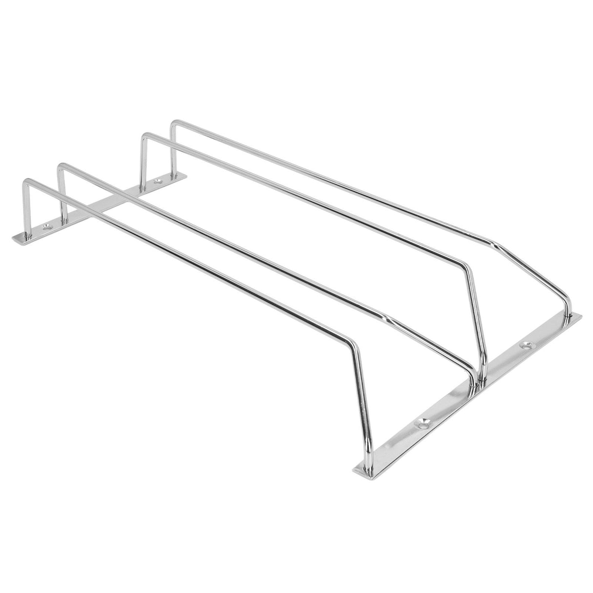Stainless Steel Double Row Wine Glass Stemware Rack Hanging Stemware Holder Under CabinetM