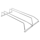 Stainless Steel Double Row Wine Glass Stemware Rack Hanging Stemware Holder Under CabinetM - Front View