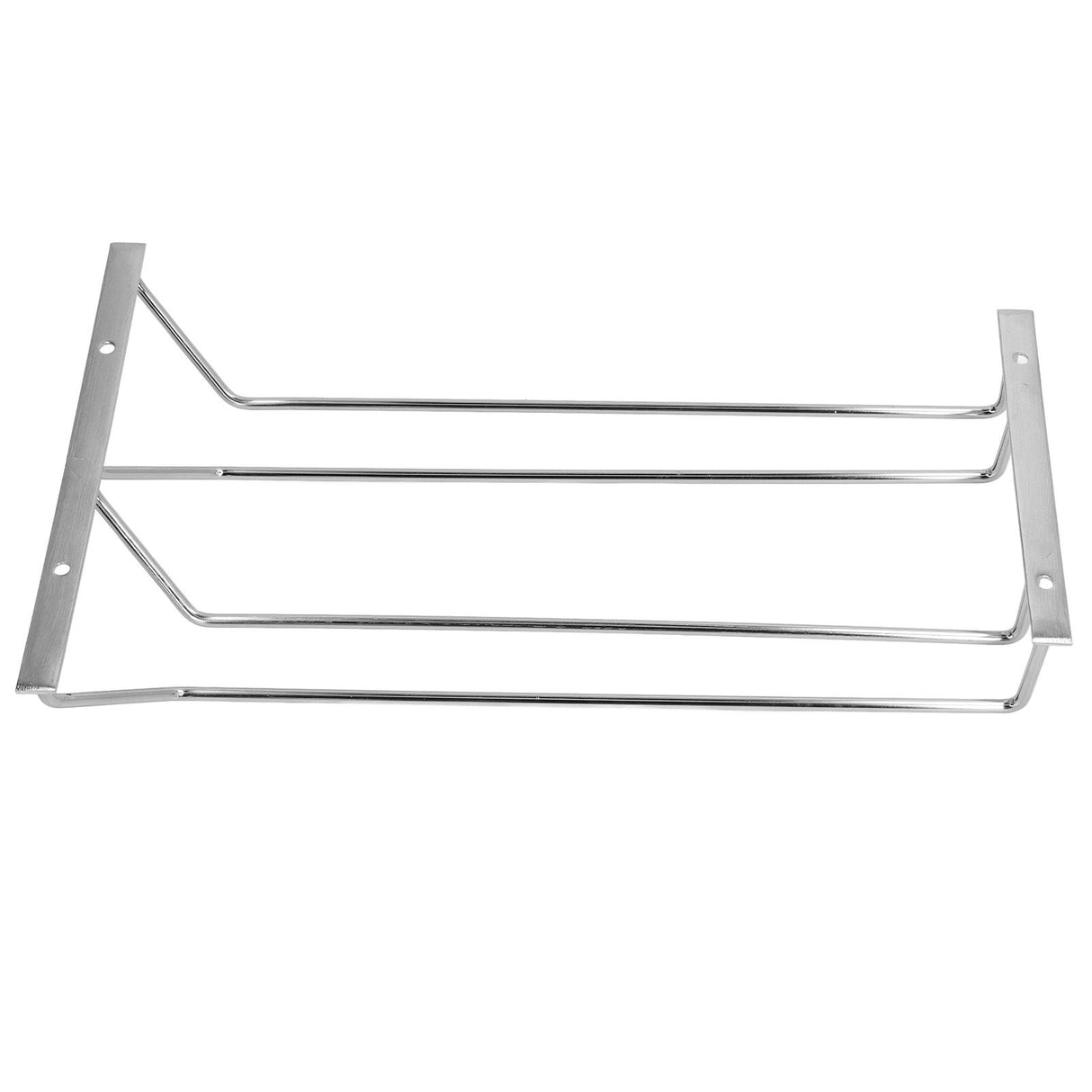 Stainless Steel Double Row Wine Glass Stemware Rack Hanging Stemware Holder Under CabinetM