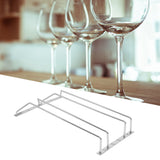 Stainless Steel Double Row Wine Glass Stemware Rack Hanging Stemware Holder Under CabinetM