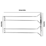 Stainless Steel Double Row Wine Glass Stemware Rack Hanging Stemware Holder Under CabinetM - Extra Image