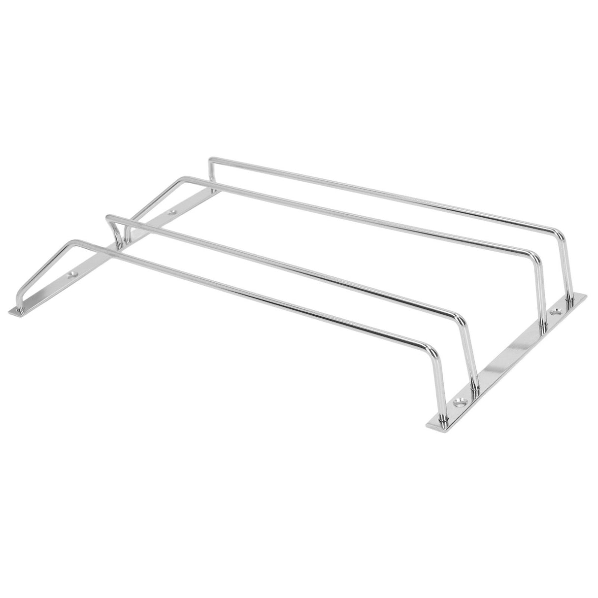 Stainless Steel Double Row Wine Glass Stemware Rack Hanging Stemware Holder Under CabinetM