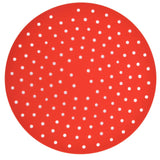 20cm Anti Slip Round Cooking Fryer Mat Anti Sticking Silicone Steamer Liners For KitchenRed