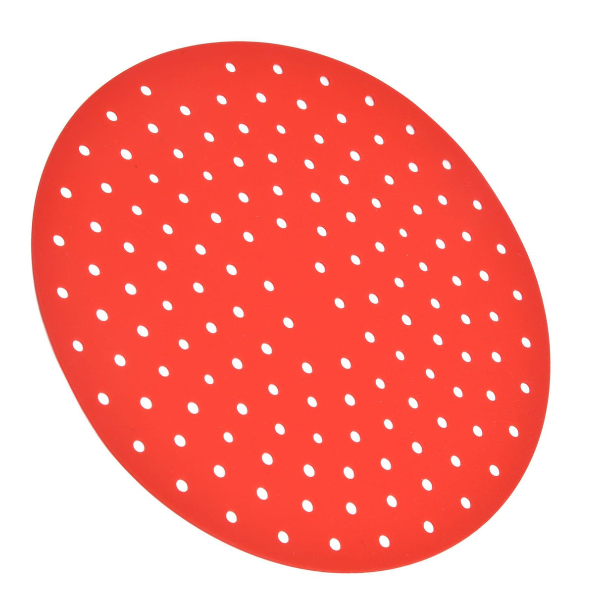 20cm Anti Slip Round Cooking Fryer Mat Anti Sticking Silicone Steamer Liners For KitchenRed