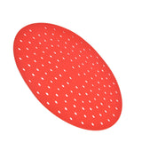 20cm Anti Slip Round Cooking Fryer Mat Anti Sticking Silicone Steamer Liners For KitchenRed