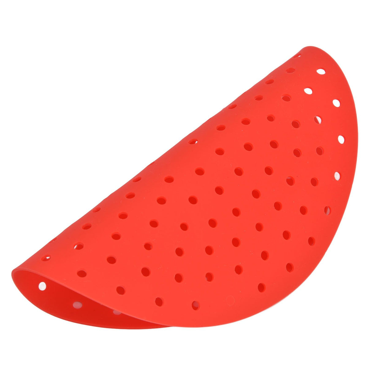 20cm Anti Slip Round Cooking Fryer Mat Anti Sticking Silicone Steamer Liners For KitchenRed