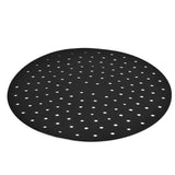 20cm Anti Slip Round Cooking Fryer Mat Anti Sticking Silicone Steamer Liners For KitchenBlack