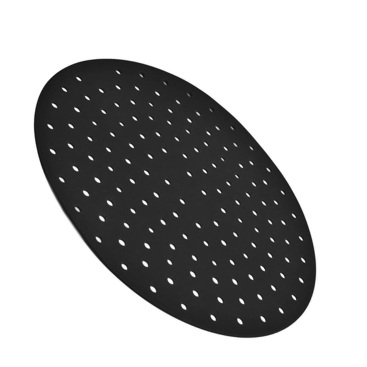 20cm Anti Slip Round Cooking Fryer Mat Anti Sticking Silicone Steamer Liners For KitchenBlack