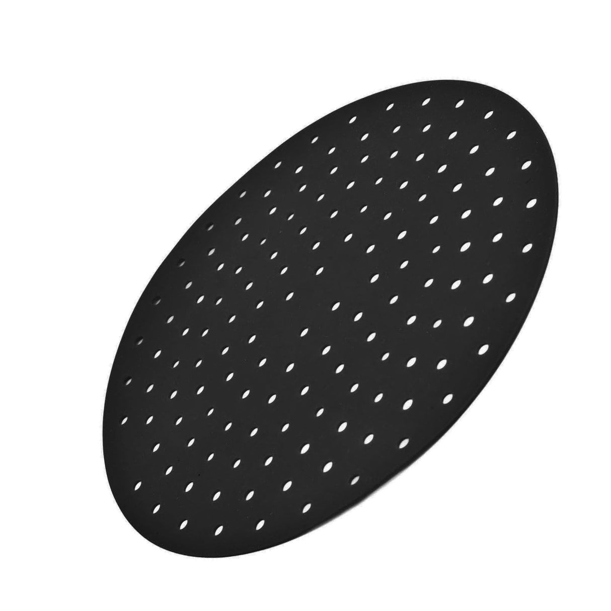 20cm Anti Slip Round Cooking Fryer Mat Anti Sticking Silicone Steamer Liners For KitchenBlack