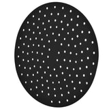 20cm Anti Slip Round Cooking Fryer Mat Anti Sticking Silicone Steamer Liners For KitchenBlack - Low Angle
