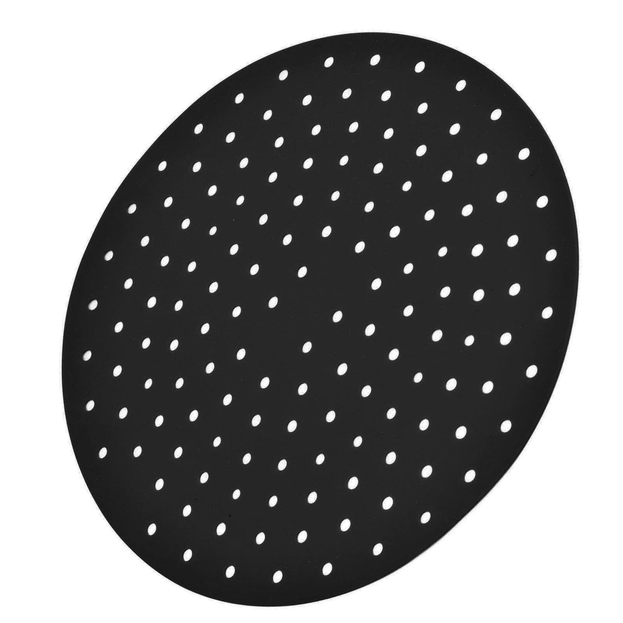 20cm Anti Slip Round Cooking Fryer Mat Anti Sticking Silicone Steamer Liners For KitchenBlack